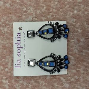 BEAUTIFUL 😍 BLUE AND CRYSTAL EARRINGS